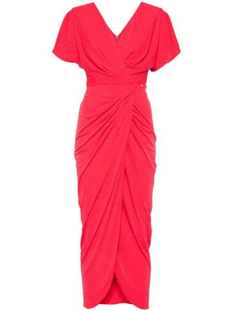 NISSA crystal-embellished maxi dress Red RS15946