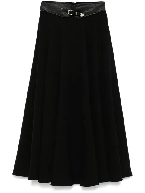 NISSA belted midi skirt Black F15935