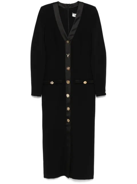 NISSA V-neck midi dress Black RC15885