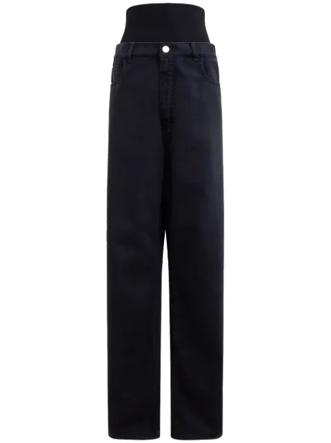 Alaïa knitted-panel jeans Black AA9P0155D003A