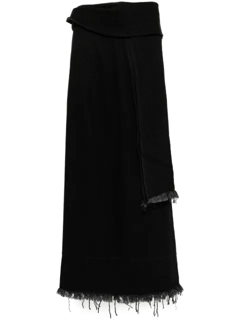 Sankuanz fringe detailing skirt Black S24AWFSK0110BK1