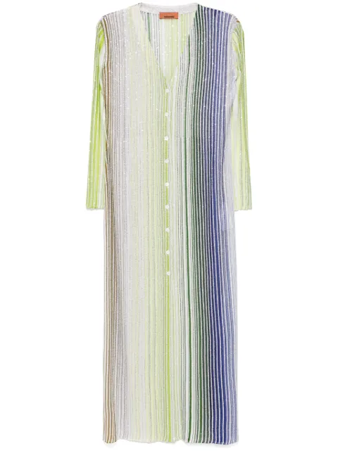 Missoni long cardigan dress Green DS25SM0DBK042D