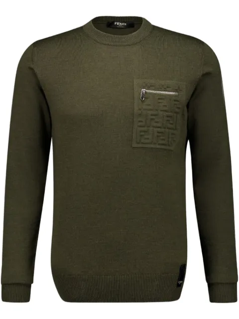 FENDI knitted jumper Green FZE035ATMO