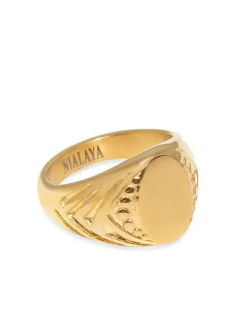 Nialaya Jewelry gold plated brass ring Gold WRING031