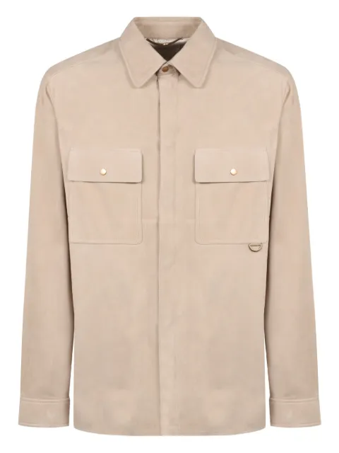 Agnona suede shirt Neutrals PD06U1Y