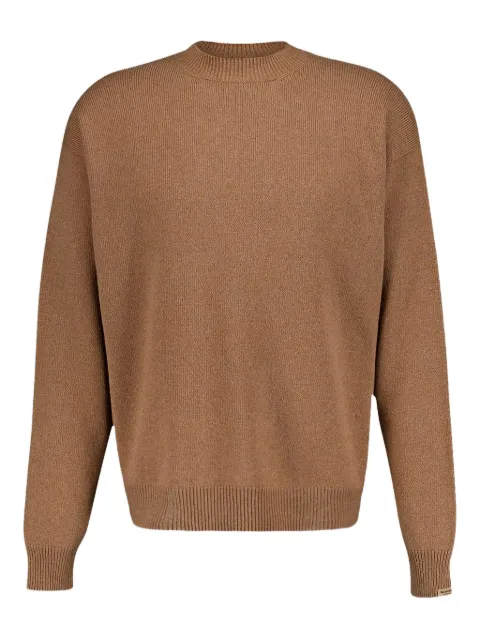 Balenciaga round-neck ribbed jumper Brown 772362T4144