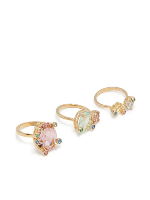 Swarovski Gema rings (set of three) Gold 5705811