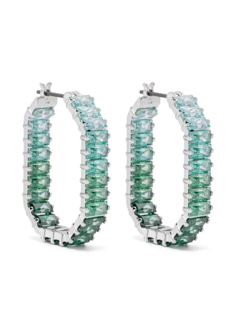 Swarovski Matrix hoop earrings Green 5705787