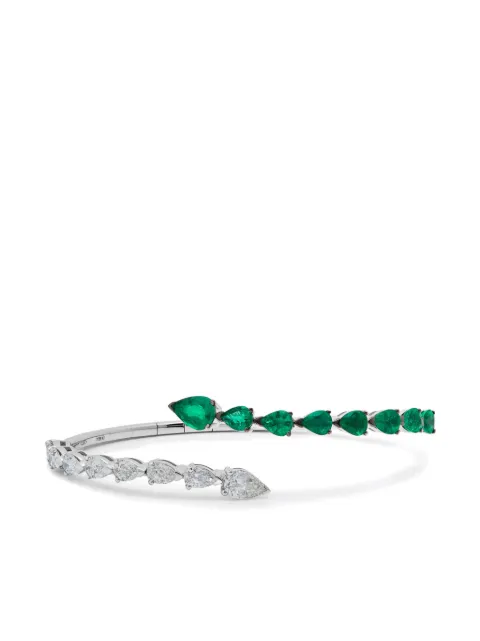Jewels Aficionado 18kt white gold Bypass bracelet Silver JAB10EWG