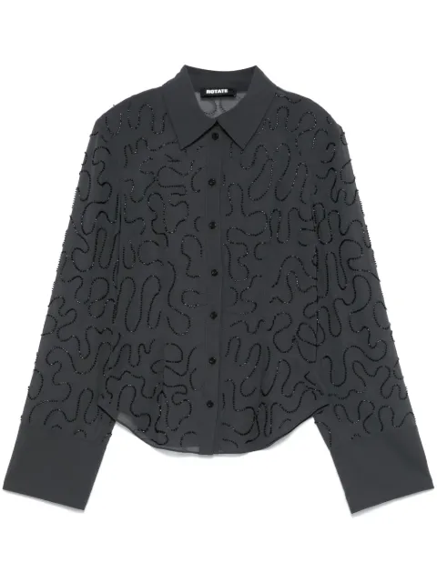 ROTATE BIRGER CHRISTENSEN beaded shirt Grey 1141041205