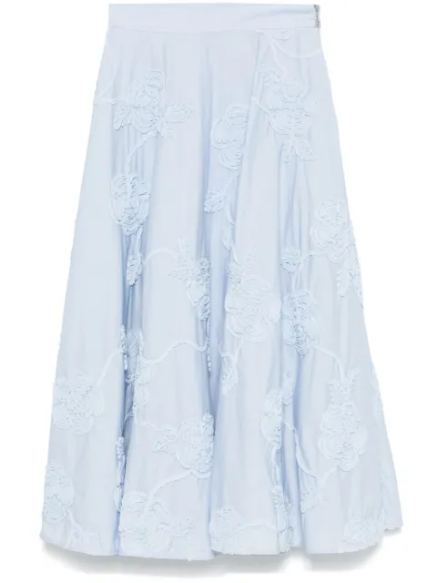 ROTATE BIRGER CHRISTENSEN floral-appliqué maxi skirt Blue 1135212322