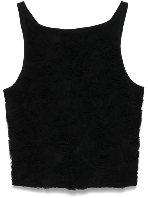 ROTATE BIRGER CHRISTENSEN flower mesh top Black 113614100