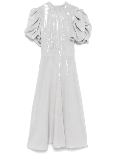 ROTATE BIRGER CHRISTENSEN sequined puff-sleeve midi dress Grey 113871039