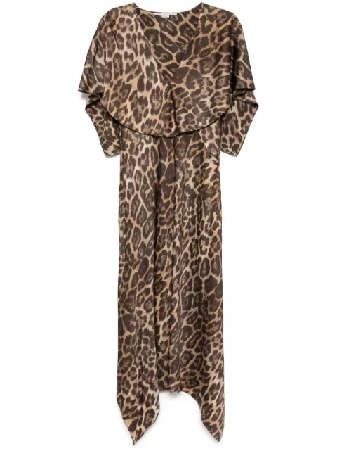 Stella McCartney leopard print midi dress Brown 6A04823FS303