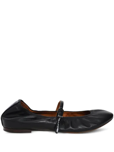 Lanvin leather ballet flats Black FWBAMB05NAPAH24
