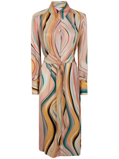 PS Paul Smith patterned midi dress Neutrals W2R606DP31277