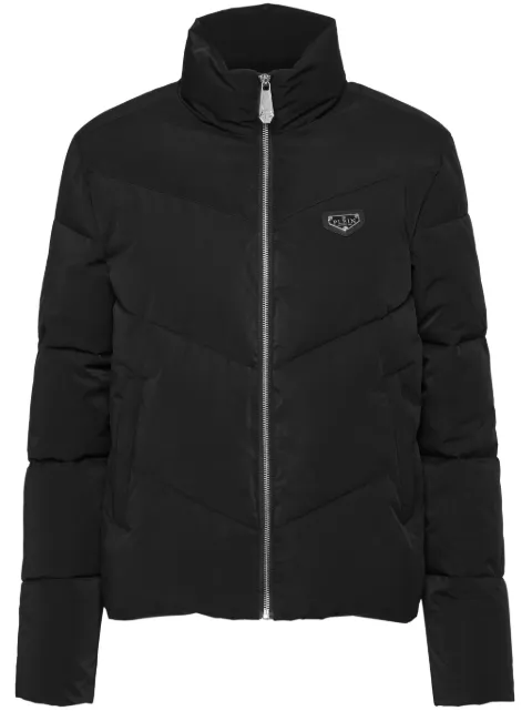 Philipp Plein long sleeve puffer jacket Black LADCWRB1495PNY002N