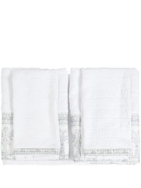Versace I ♡ Baroque towels (set of five) White ZSET5TO01ZCOSP052