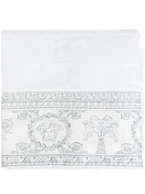 Versace Barocco bath towel (160cm x 100cm) White ZTO101601ZCOSP052