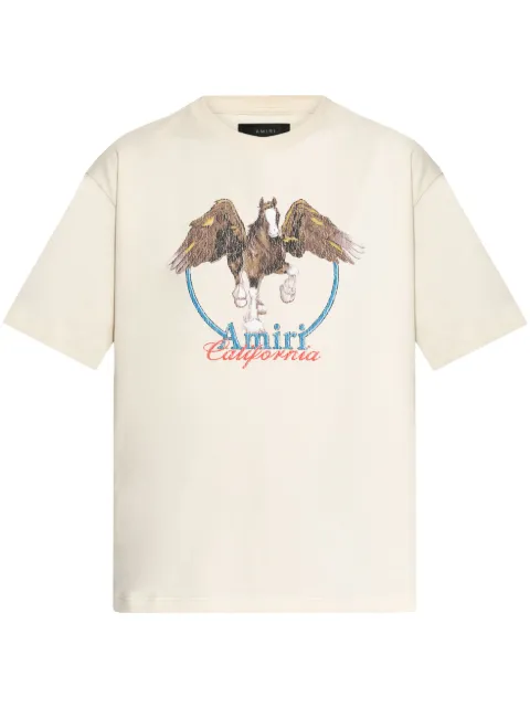 AMIRI graphic-print T-shirt Neutrals AWJYTE1044