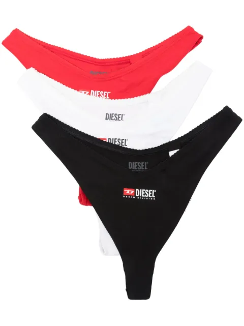 Diesel Punchy-D-Core thongs pack (set of three) Black A175150WHAV