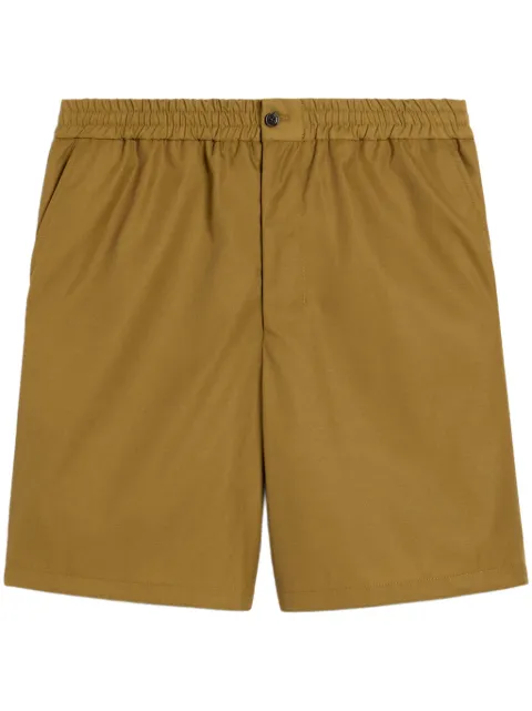 AMI Paris logo-plaque shorts Neutrals E25HSO304PA0007