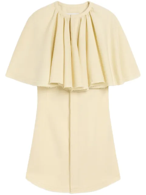 AMI Paris ruffle-detail dress Yellow E25FDR053WV0068
