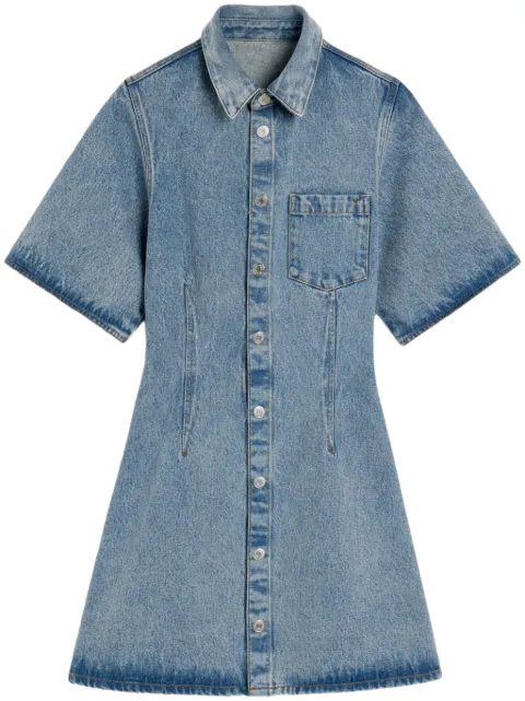 AMI Paris short-sleeved shirt dress Blue H25FDR404DE0046