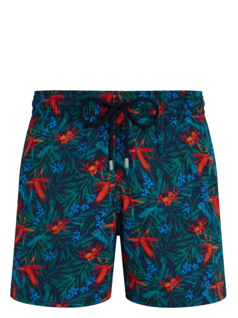 Vilebrequin Tropical Flowers swim shorts Blue MSOBF106