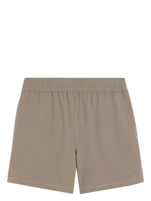 AMI Paris embroidered swim shorts Grey E25HBW006PA0027