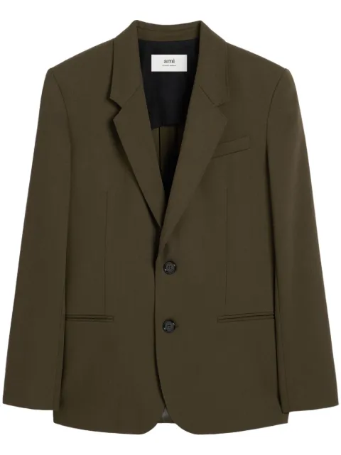 AMI Paris semi-lined blazer Green E25HBV011WV0067