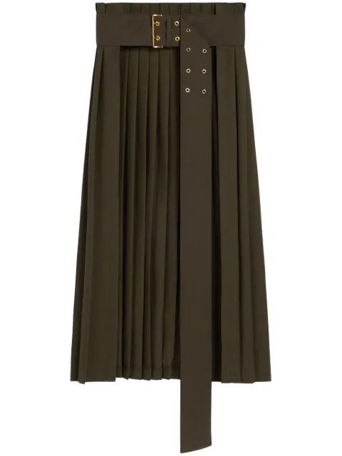 AMI Paris pleated skirt Green E25FSK256PL0012