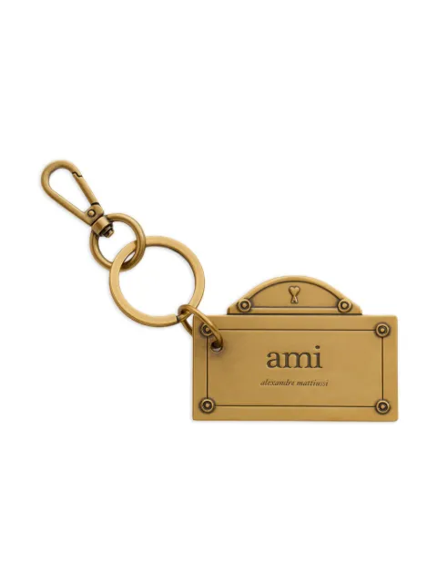 AMI Paris Street Plate keyring Gold E26UKR913369