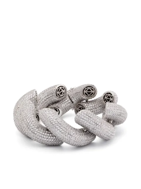 Eddie Borgo pavé rope bracelet Silver BR9001P011CLG