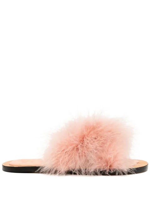 Loewe Pre-Owned fluffy sandals Pink DPVC8310