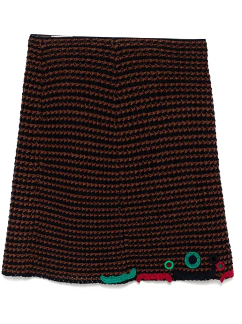 Prada Pre-Owned Spring 2005 Crochet Skirt Brown CSCR8313