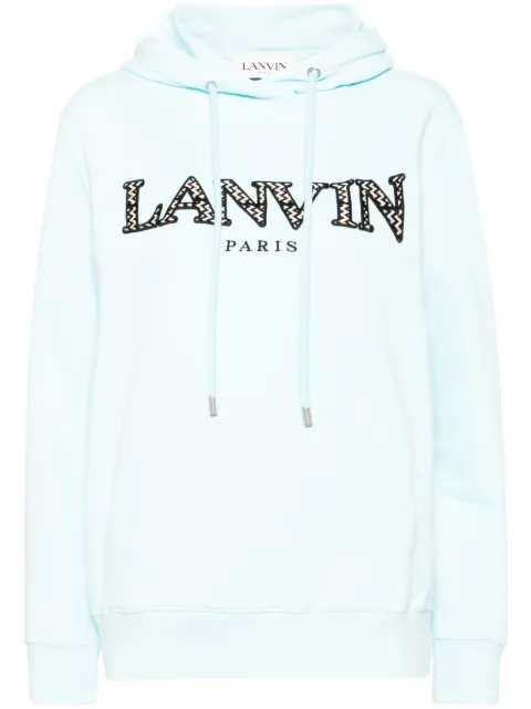 Lanvin logo print hoodie Blue RWHA1114J222