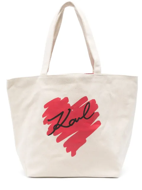 Karl Lagerfeld K/Hearts reversible tote bag Neutrals A1W50024106
