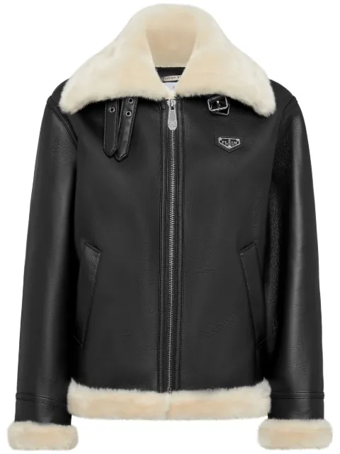 Philipp Plein faux-shearling jacket Black LADCWRB1494PXV065N