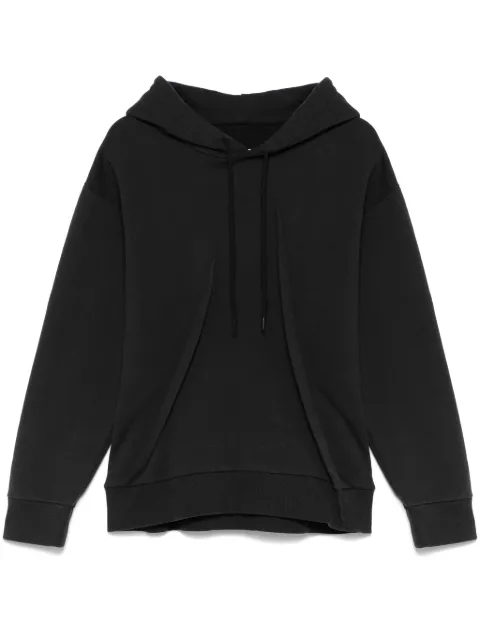 MM6 Maison Margiela pleat-detailed hoodie Black S52GU0236M25014