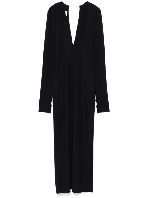 MM6 Maison Margiela V-neck maxi dress Black S52DG0026S20518