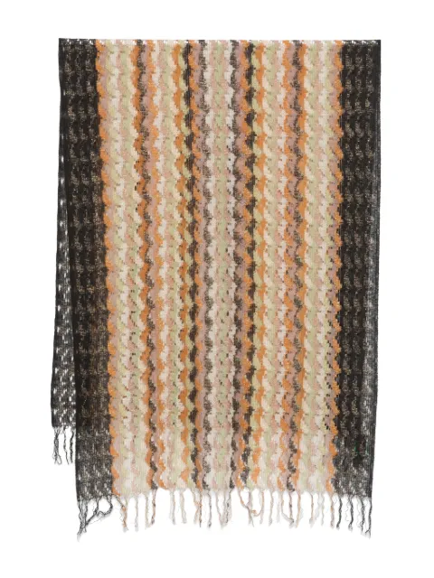 Missoni Pre-Owned 2000s chevron-knit scarf Brown MIS150NN