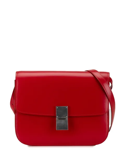 Celine Pre-Owned 2019 Medium Calfskin Classic Box crossbody bag Red D55WOJ7PP66I6IW2