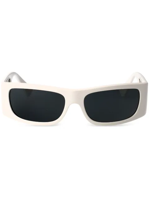 Versace Eyewear rectangle-frame logo-plaque sunglasses White VE4482