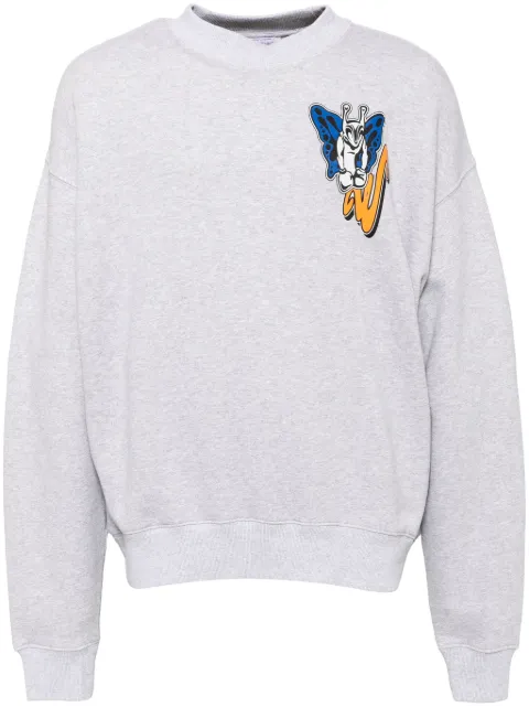 Off-White gang skate hoodie Grey OMBA054F24FLE0060584