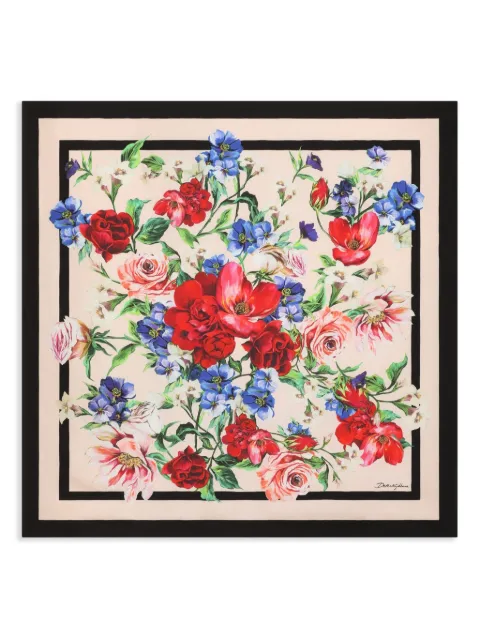Dolce & Gabbana floral-print scarf Neutrals FN090RGDC5G