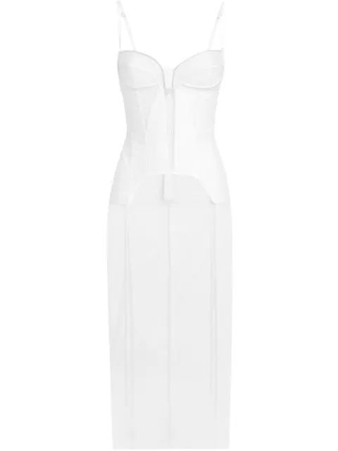 Dolce & Gabbana corset-style midi dress White F6TUYTFLRC0