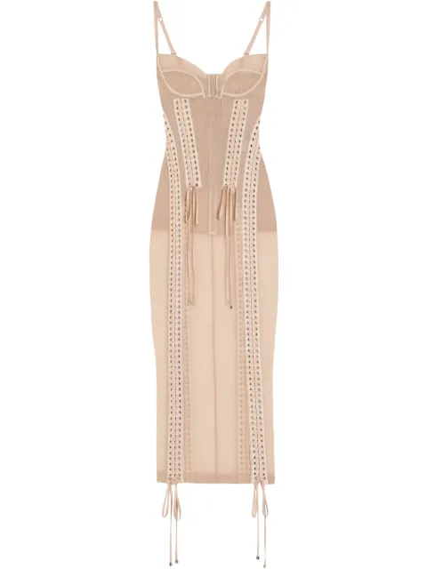 Dolce & Gabbana bustier midi dress Neutrals F6TTMTFLRDA