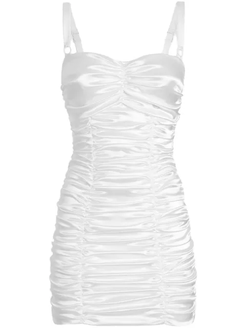Dolce & Gabbana ruched mini dress White F6TPXTFURAD