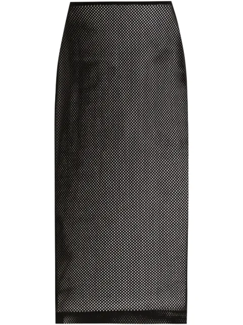 Dolce & Gabbana mesh midi skirt Black F4CT6TFLREP